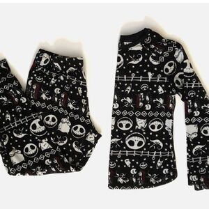 Disney Fleece Tim Burton's Nightmare Before Christmas Pajamas Set XS NWOT